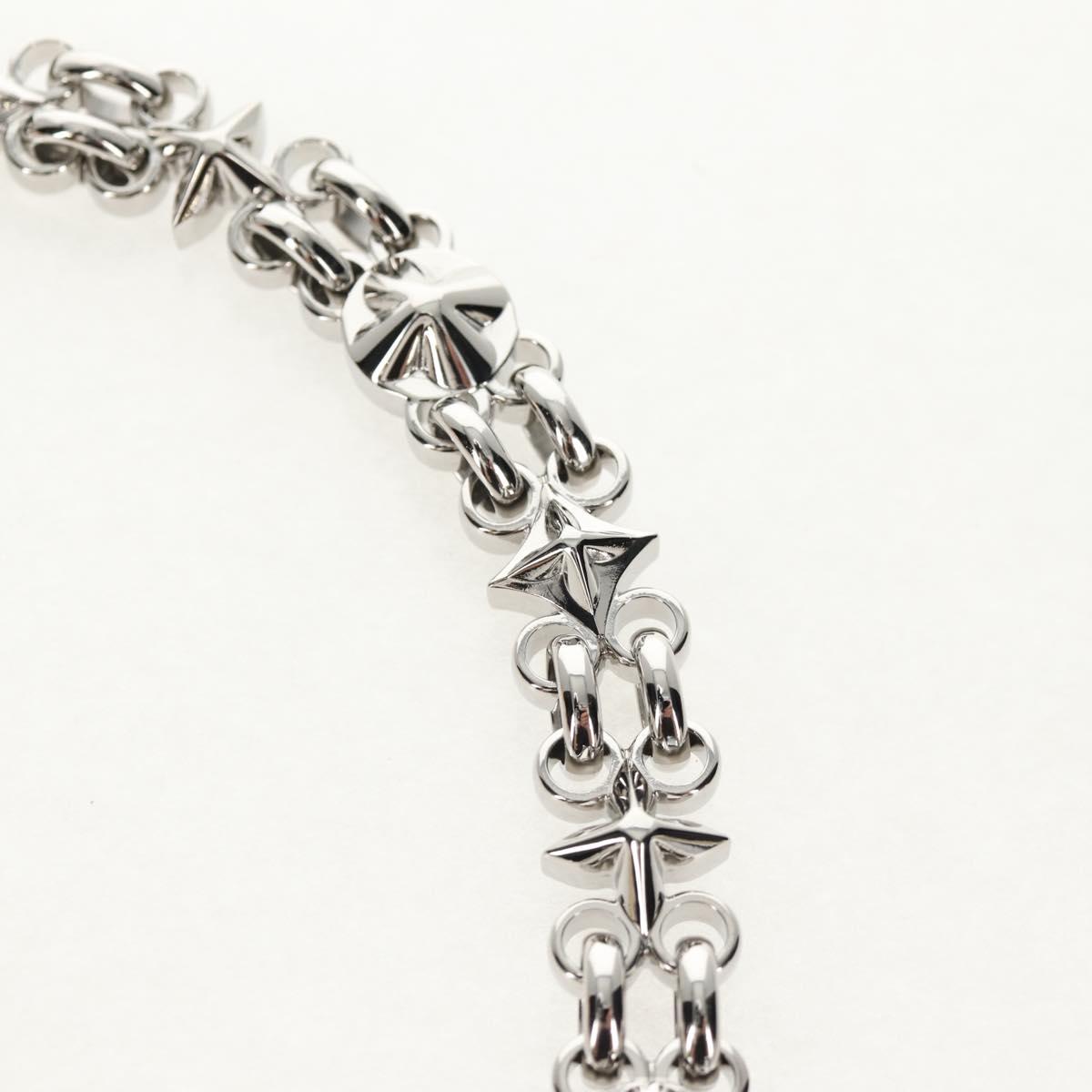 LOUIS VUITTON Chain Shoulder Strap metal 25.6"" Silver LV Auth 150643M