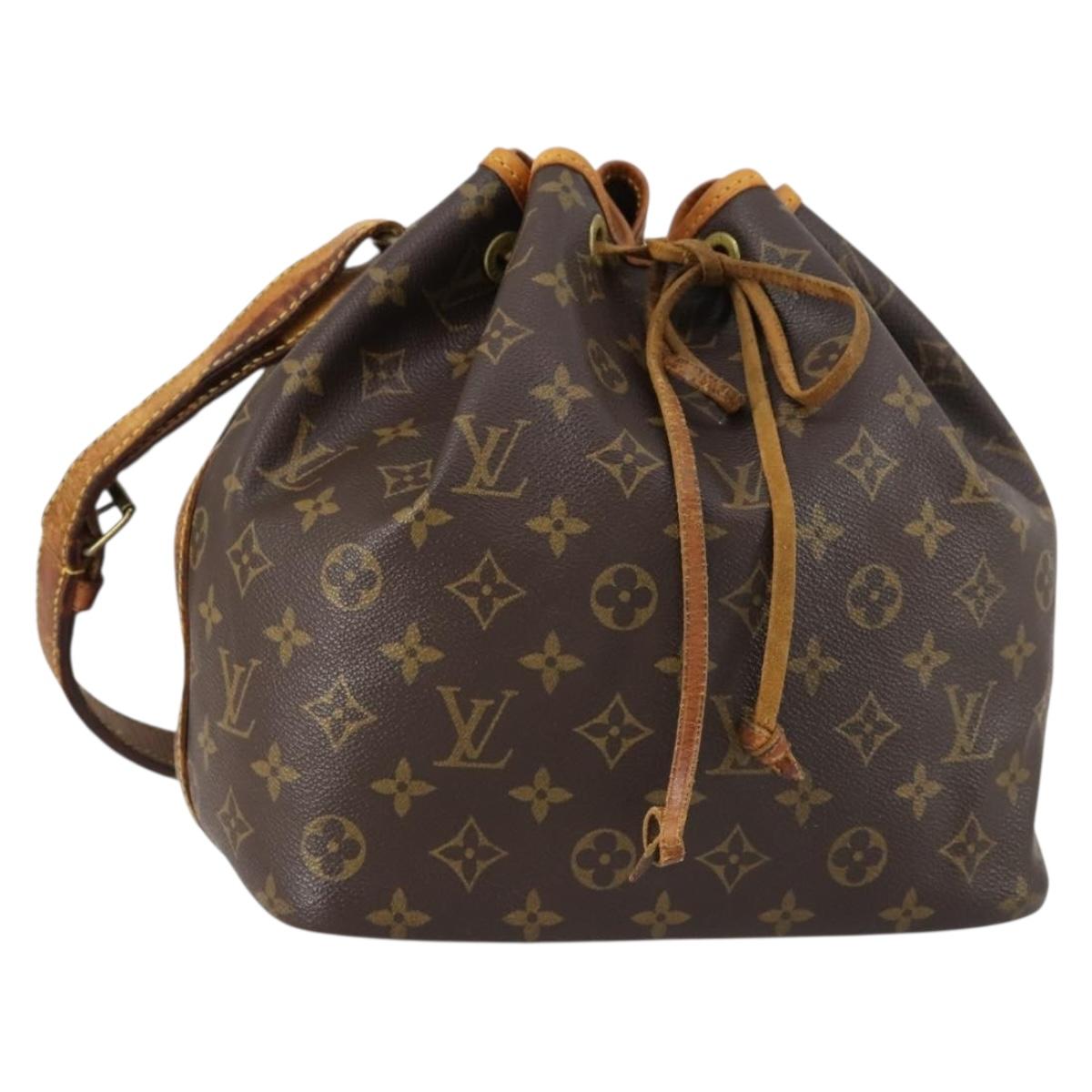 LOUIS VUITTON Monogram Petit Noe Shoulder Bag M42226 LV Auth 150658