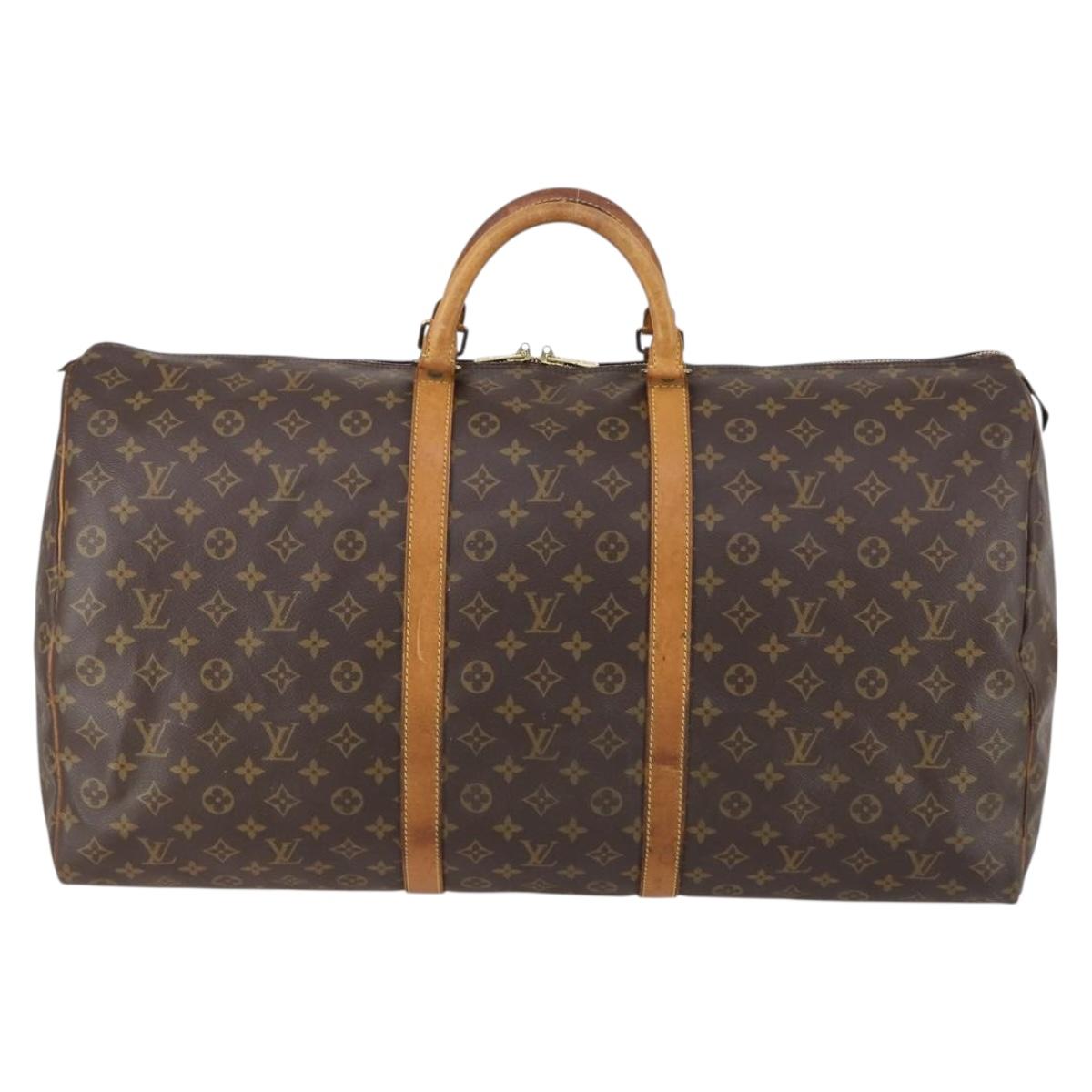 LOUIS VUITTON Monogram Keepall 60 Boston Bag M41422 LV Auth 150692