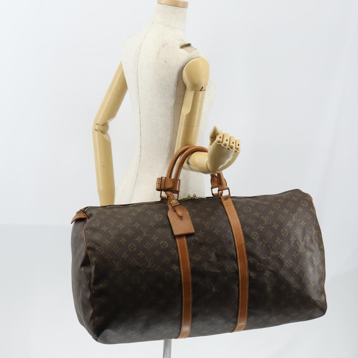 LOUIS VUITTON Monogram Keepall 60 Boston Bag M41422 LV Auth 150693