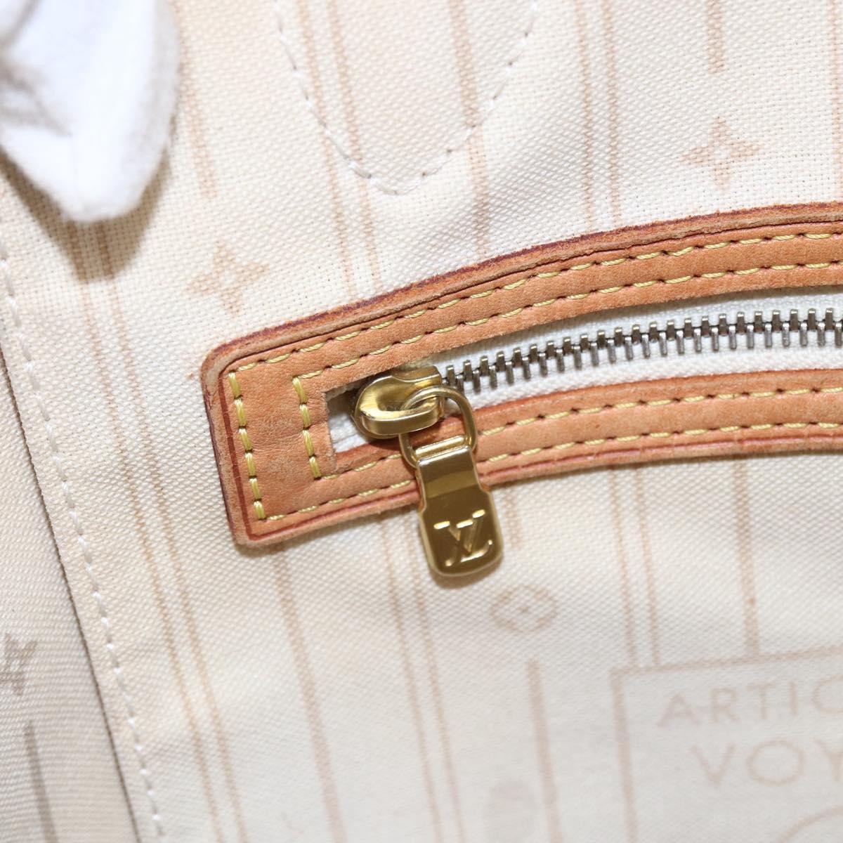 LOUIS VUITTON Damier Azur Neverfull MM Tote Bag N41605 LV Auth 150697