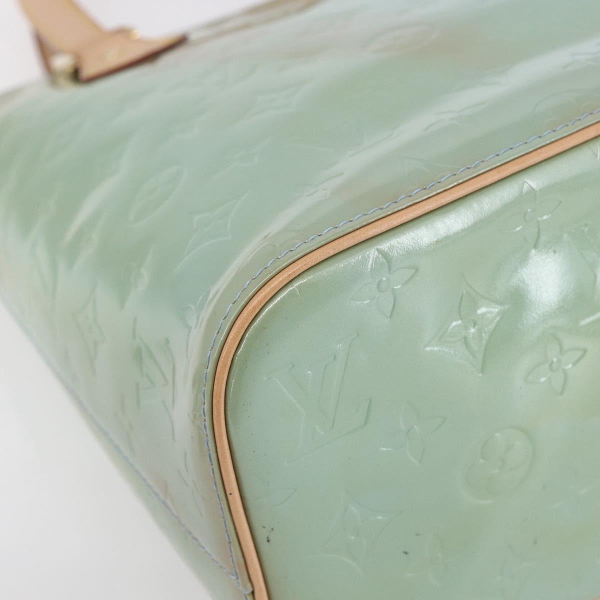 LOUIS VUITTON Monogram Vernis Houston Hand Bag Baby Blue M91005 LV Auth 150700