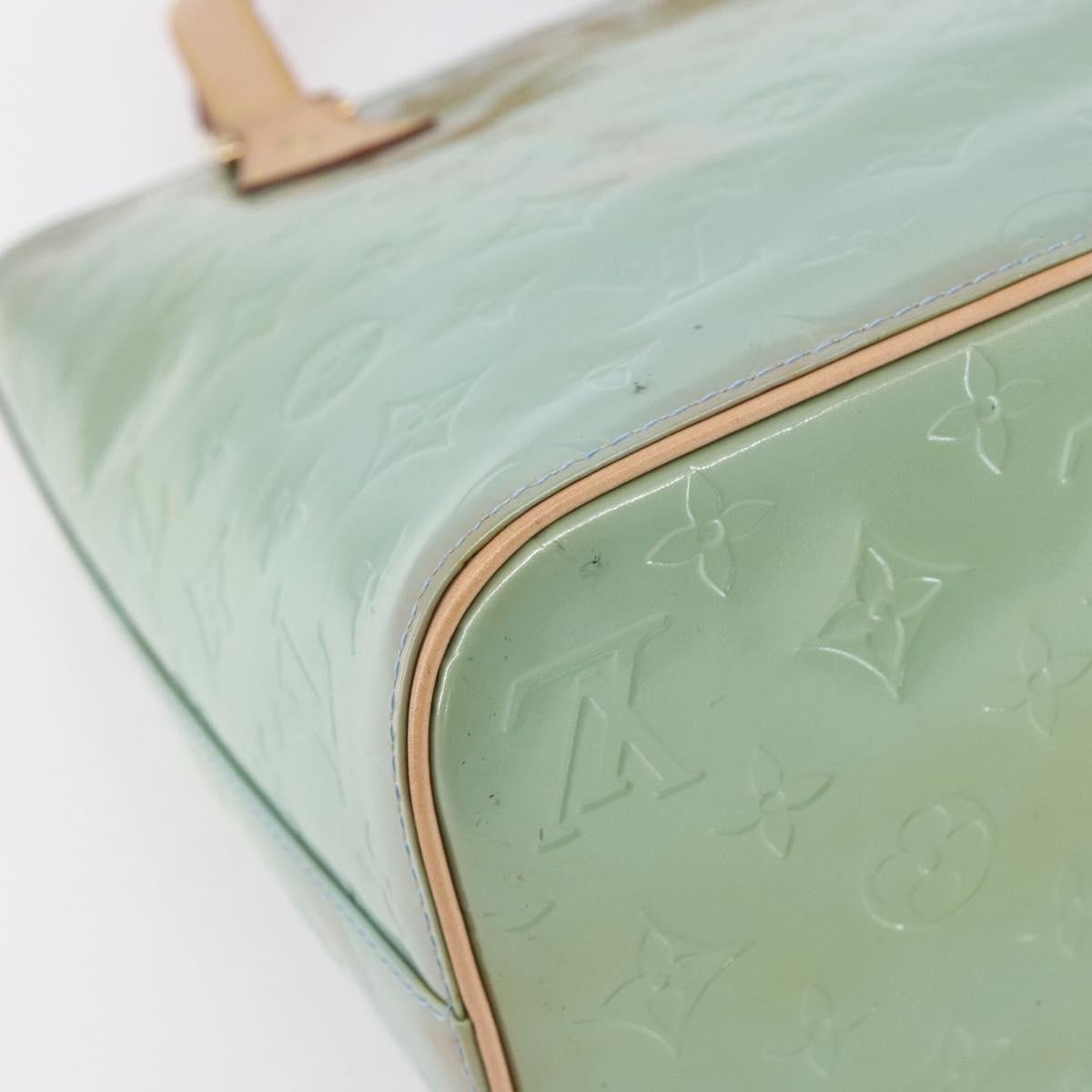 LOUIS VUITTON Monogram Vernis Houston Hand Bag Baby Blue M91005 LV Auth 150700