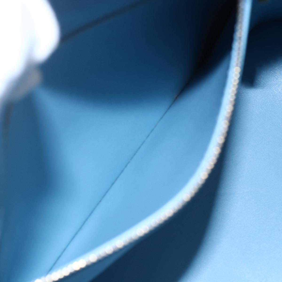 LOUIS VUITTON Monogram Vernis Houston Hand Bag Baby Blue M91005 LV Auth 150700