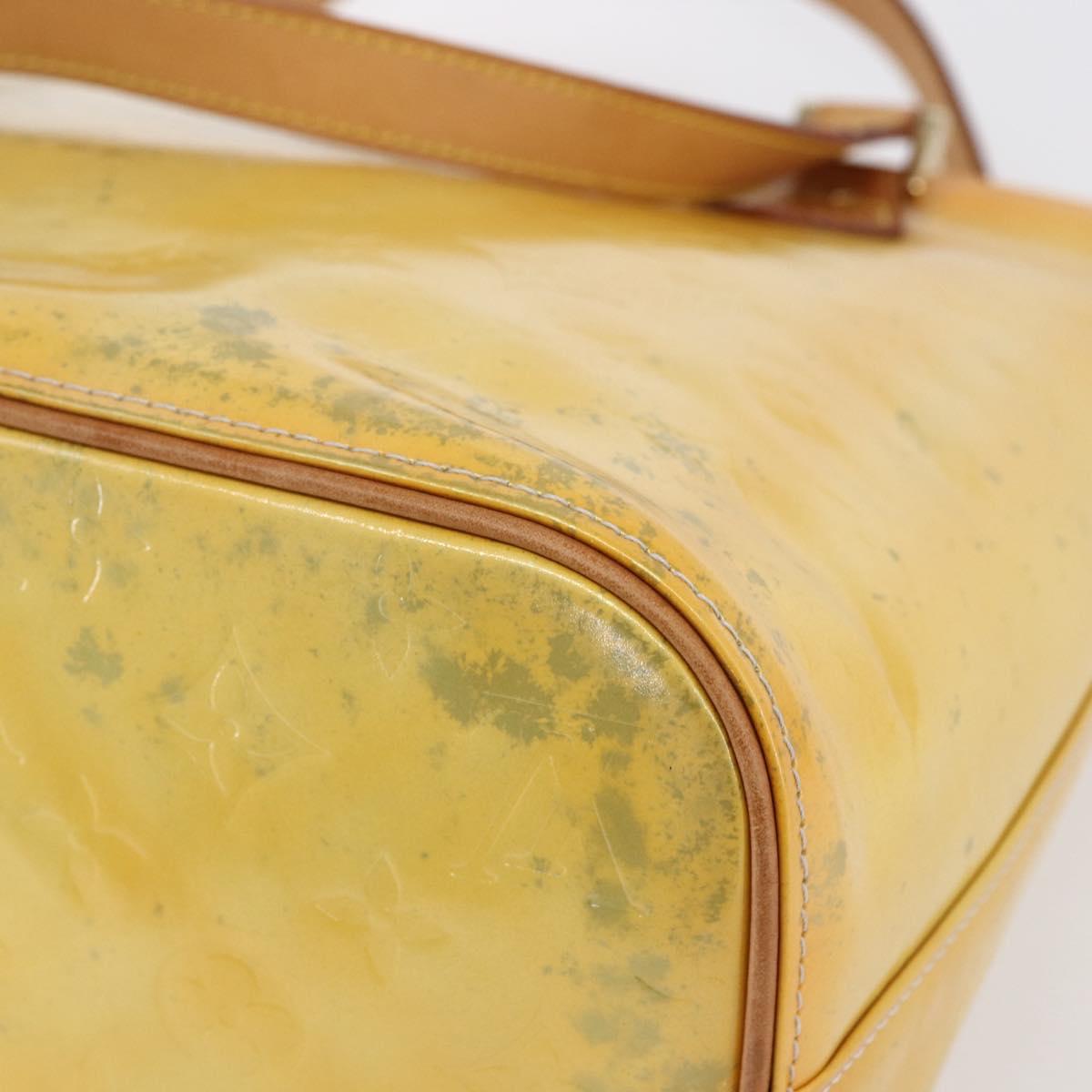 LOUIS VUITTON Monogram Vernis Houston Hand Bag Gris M91053 LV Auth 150701