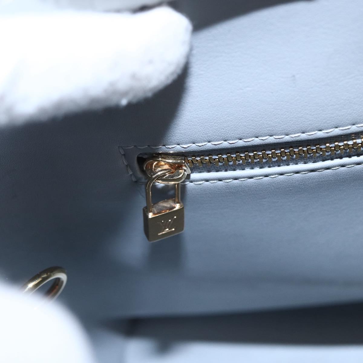 LOUIS VUITTON Monogram Vernis Houston Hand Bag Gris M91053 LV Auth 150701