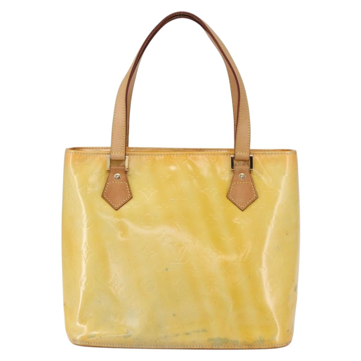 LOUIS VUITTON Monogram Vernis Houston Hand Bag Gris M91053 LV Auth 150701