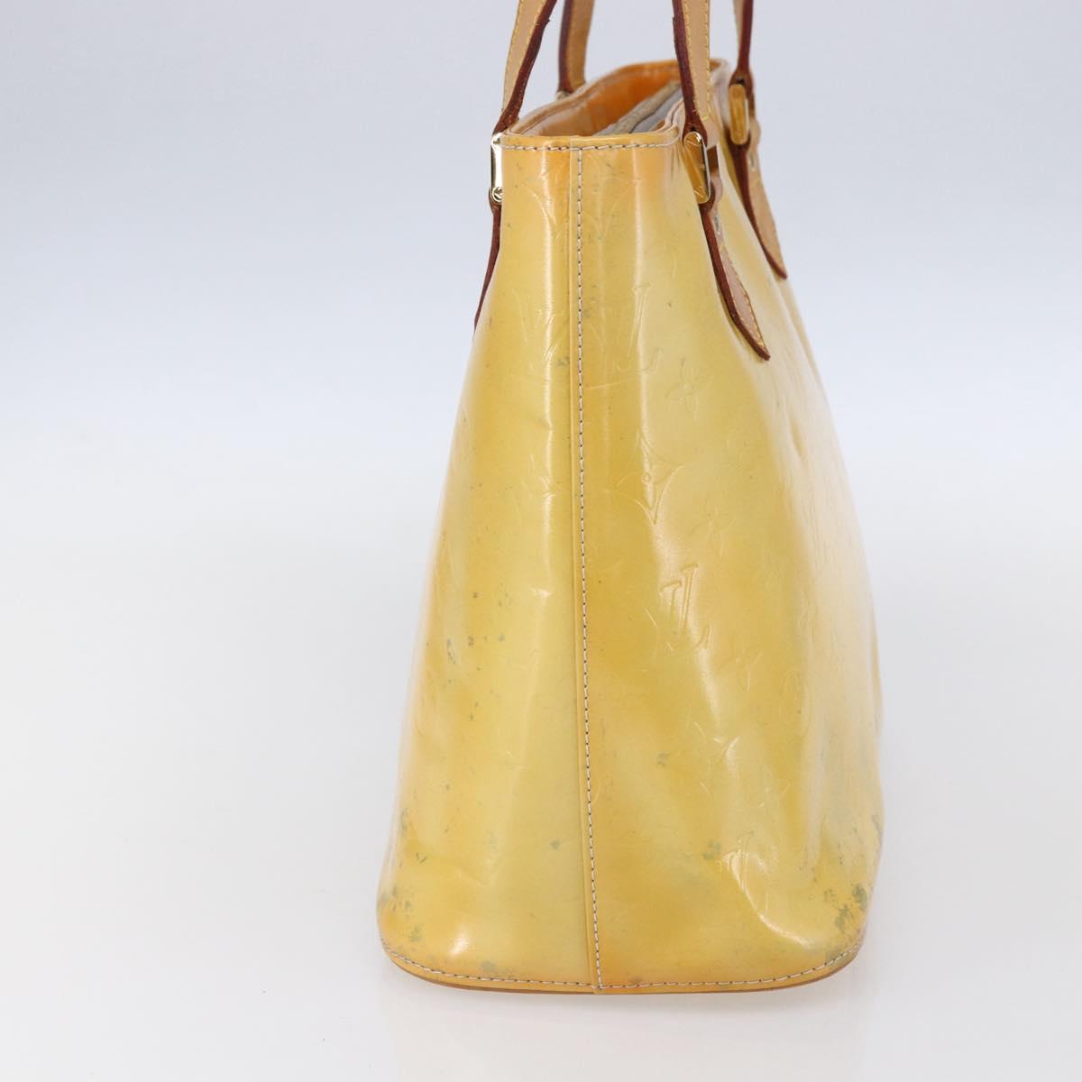 LOUIS VUITTON Monogram Vernis Houston Hand Bag Gris M91053 LV Auth 150701