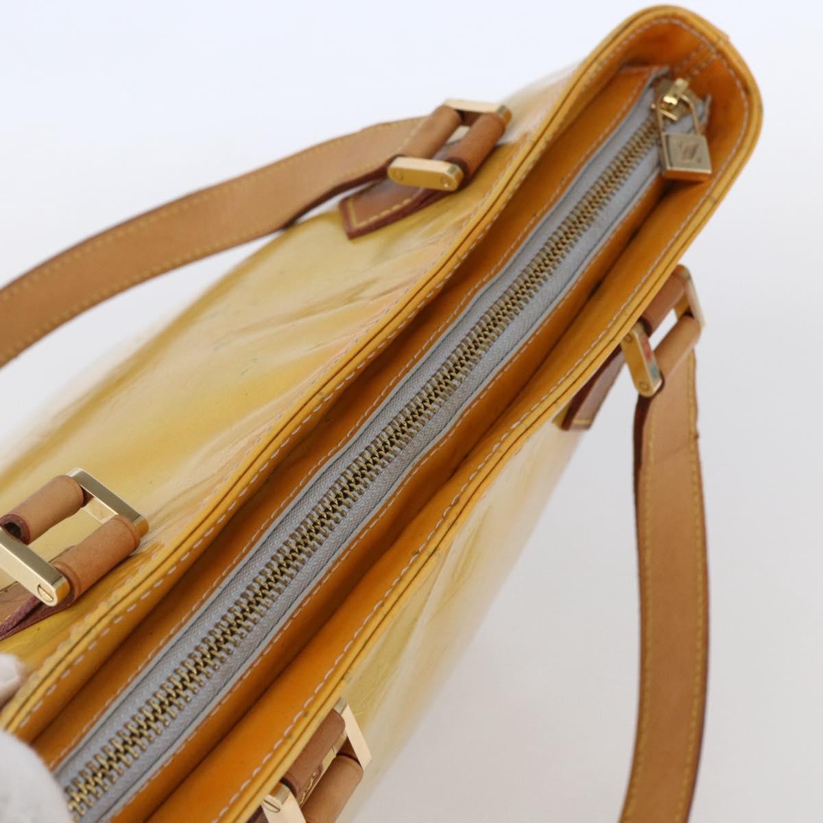 LOUIS VUITTON Monogram Vernis Houston Hand Bag Gris M91053 LV Auth 150701