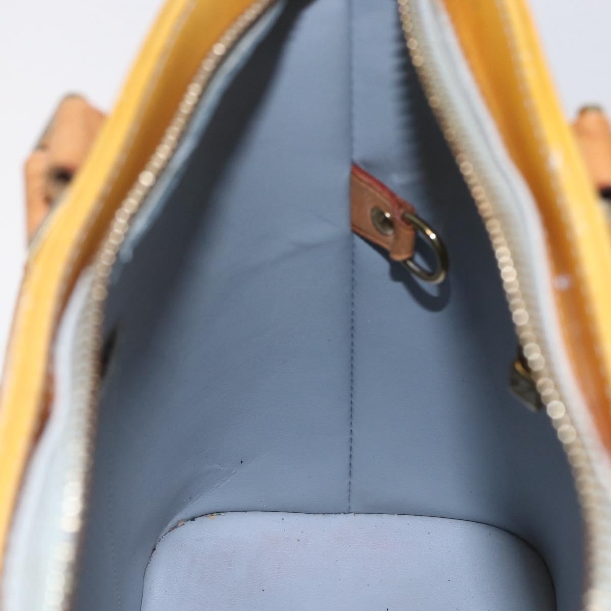 LOUIS VUITTON Monogram Vernis Houston Hand Bag Gris M91053 LV Auth 150702