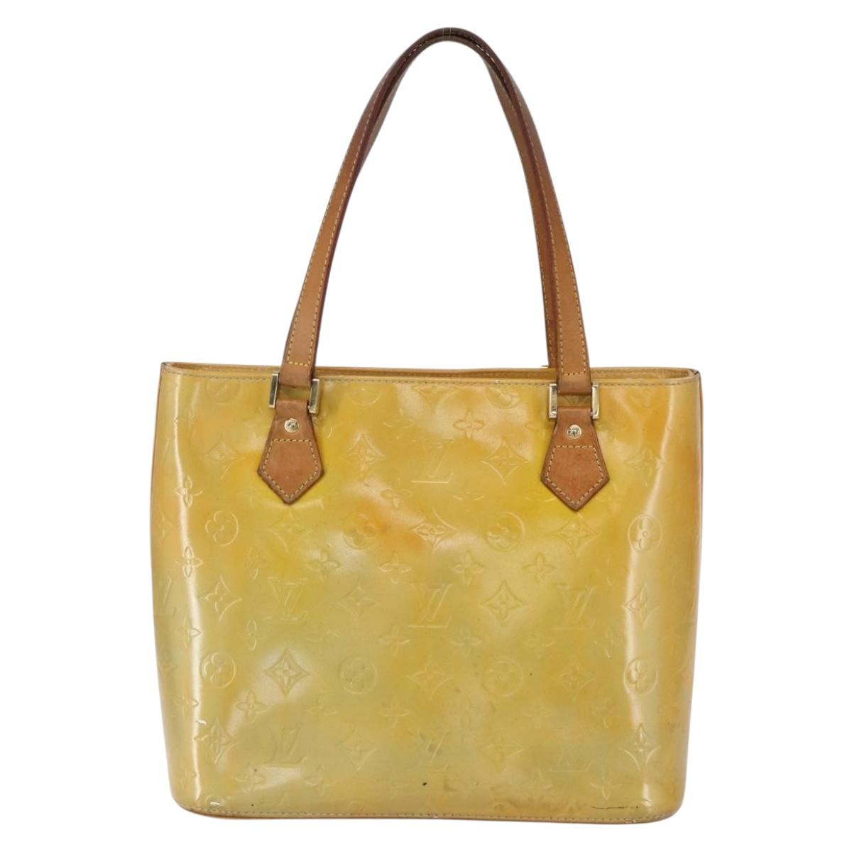 LOUIS VUITTON Monogram Vernis Houston Hand Bag Gris M91053 LV Auth 150702