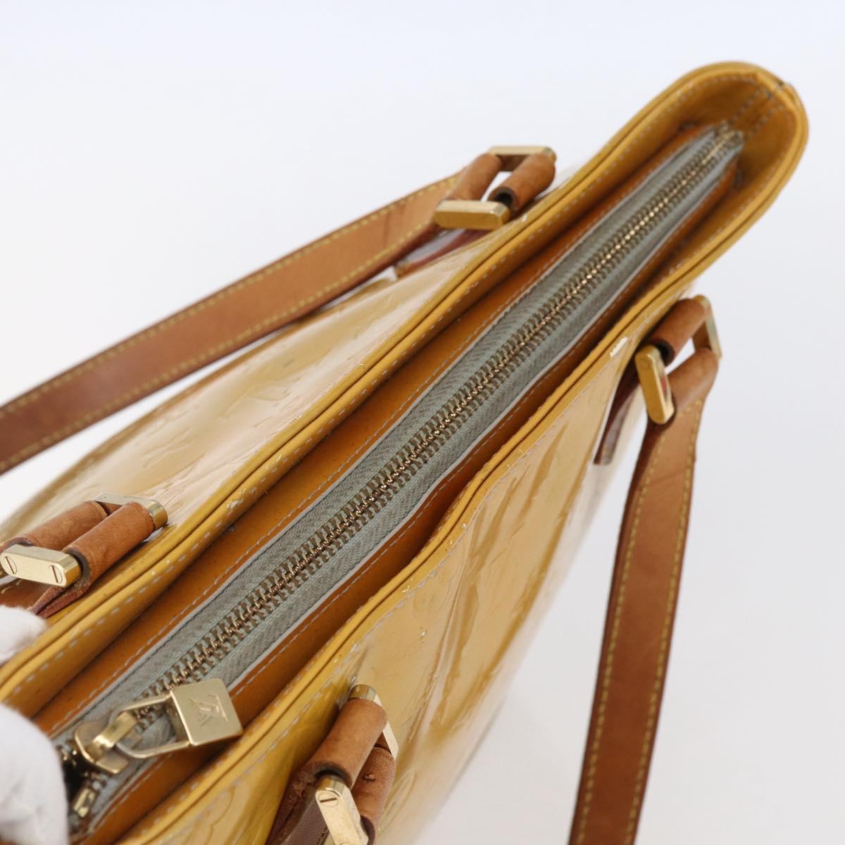 LOUIS VUITTON Monogram Vernis Houston Hand Bag Gris M91053 LV Auth 150702