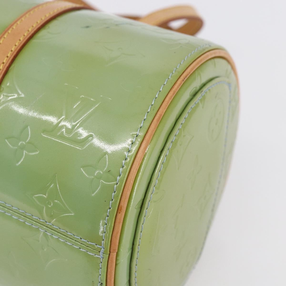 LOUIS VUITTON Monogram Vernis Bedford Hand Bag Baby Blue M91007 LV Auth 150704