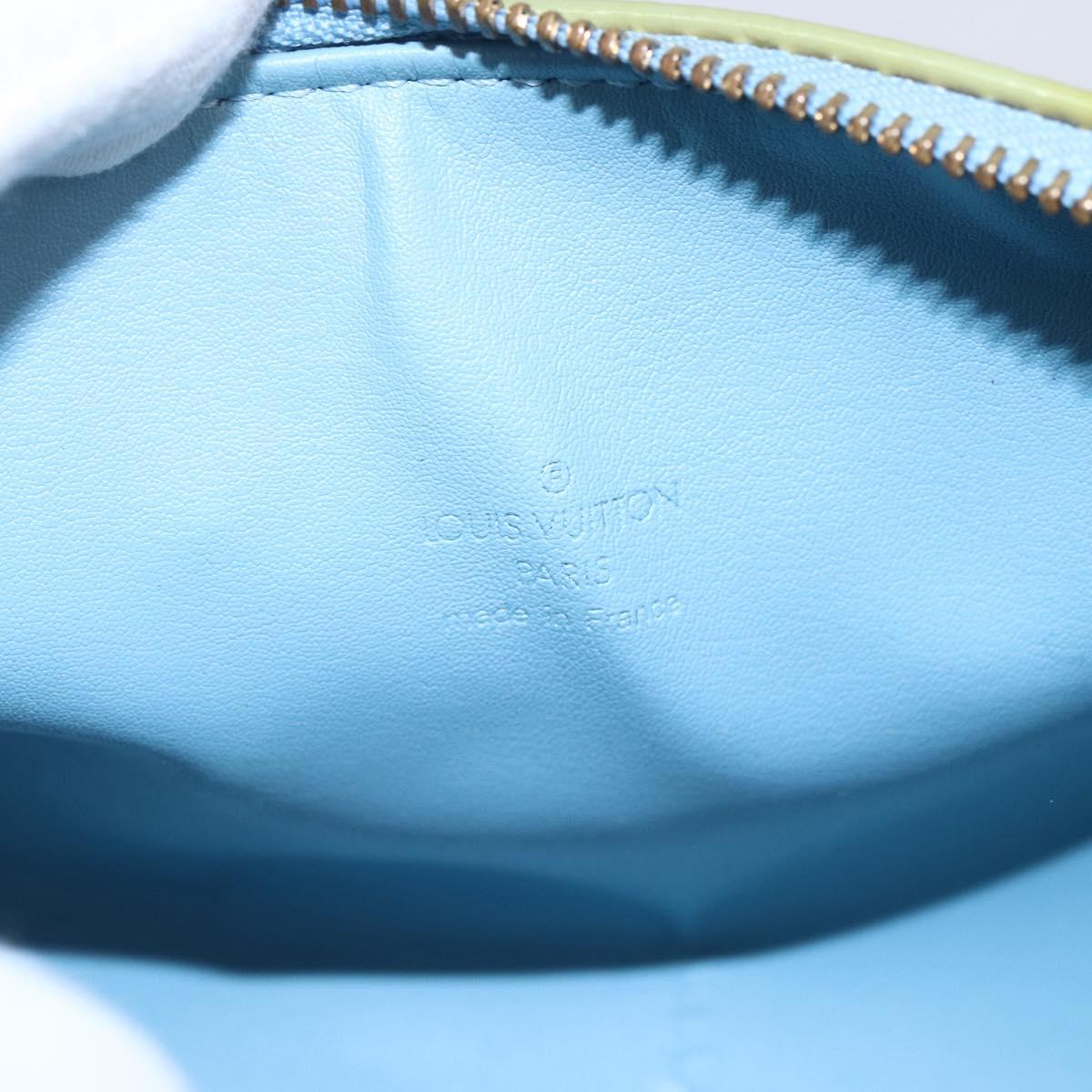 LOUIS VUITTON Monogram Vernis Bedford Hand Bag Baby Blue M91007 LV Auth 150704
