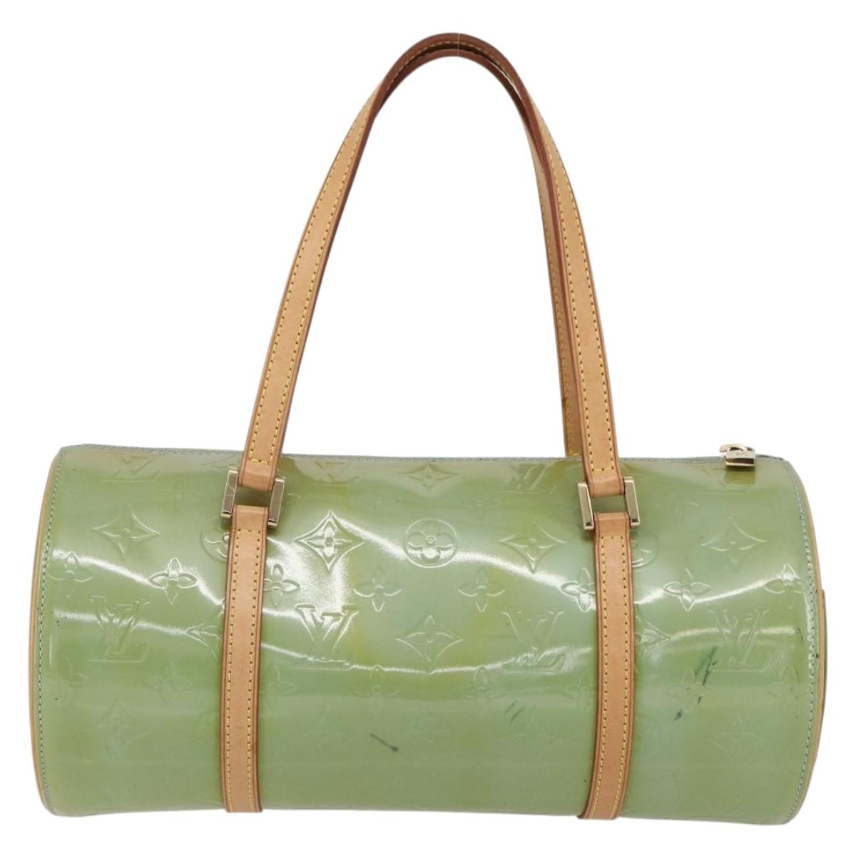 LOUIS VUITTON Monogram Vernis Bedford Hand Bag Baby Blue M91007 LV Auth 150704