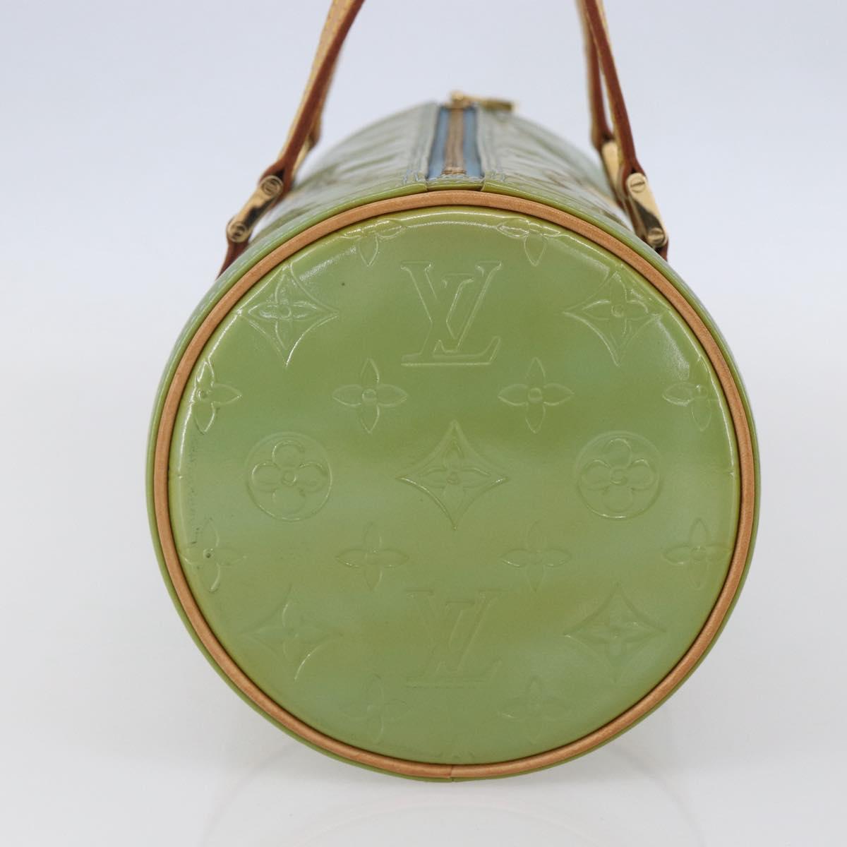LOUIS VUITTON Monogram Vernis Bedford Hand Bag Baby Blue M91007 LV Auth 150704
