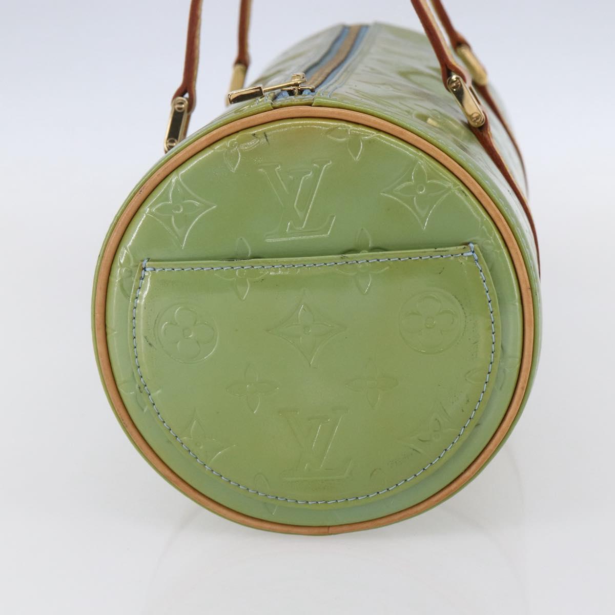 LOUIS VUITTON Monogram Vernis Bedford Hand Bag Baby Blue M91007 LV Auth 150704