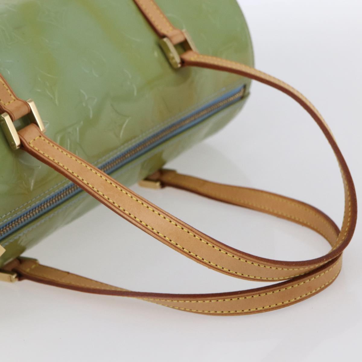 LOUIS VUITTON Monogram Vernis Bedford Hand Bag Baby Blue M91007 LV Auth 150704