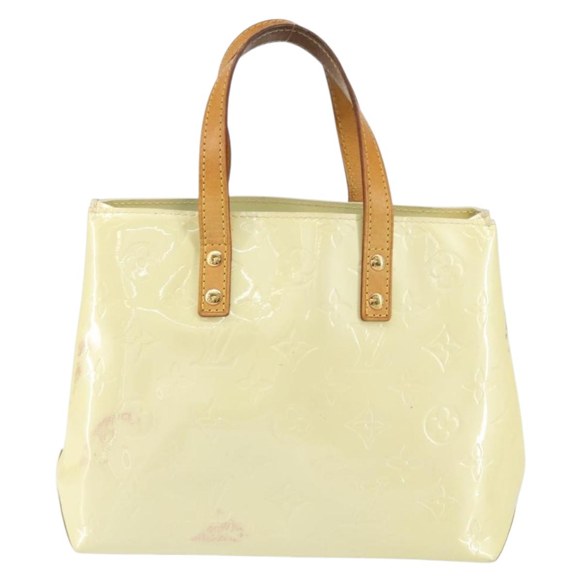 LOUIS VUITTON Monogram Vernis Reade PM Hand Bag Perle M91336 LV Auth 150707