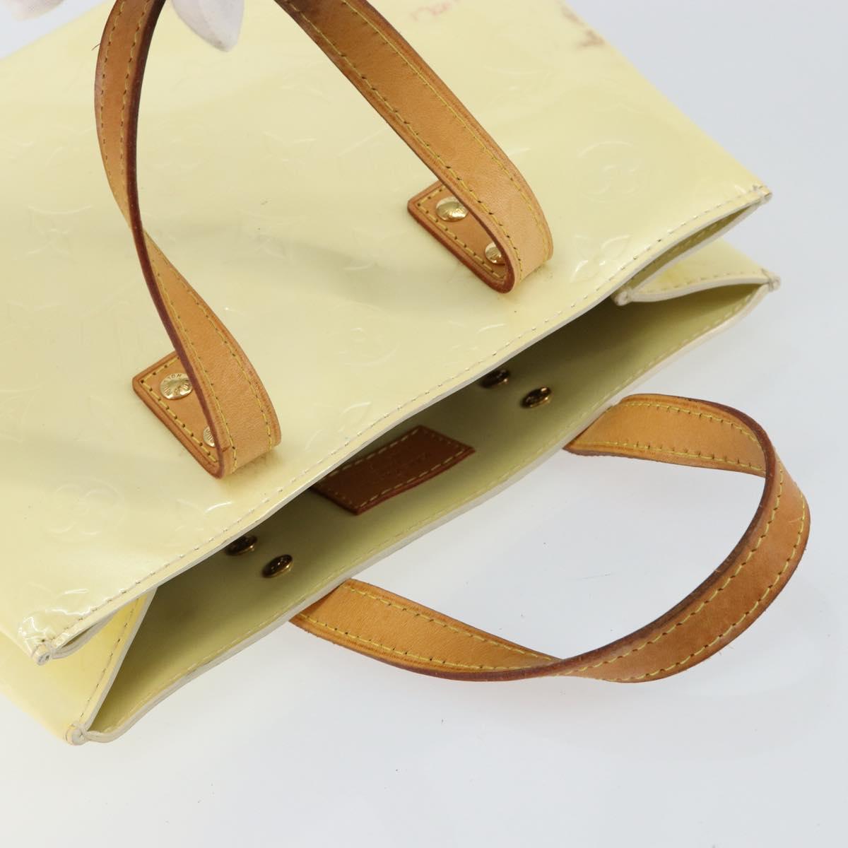 LOUIS VUITTON Monogram Vernis Reade PM Hand Bag Perle M91336 LV Auth 150707