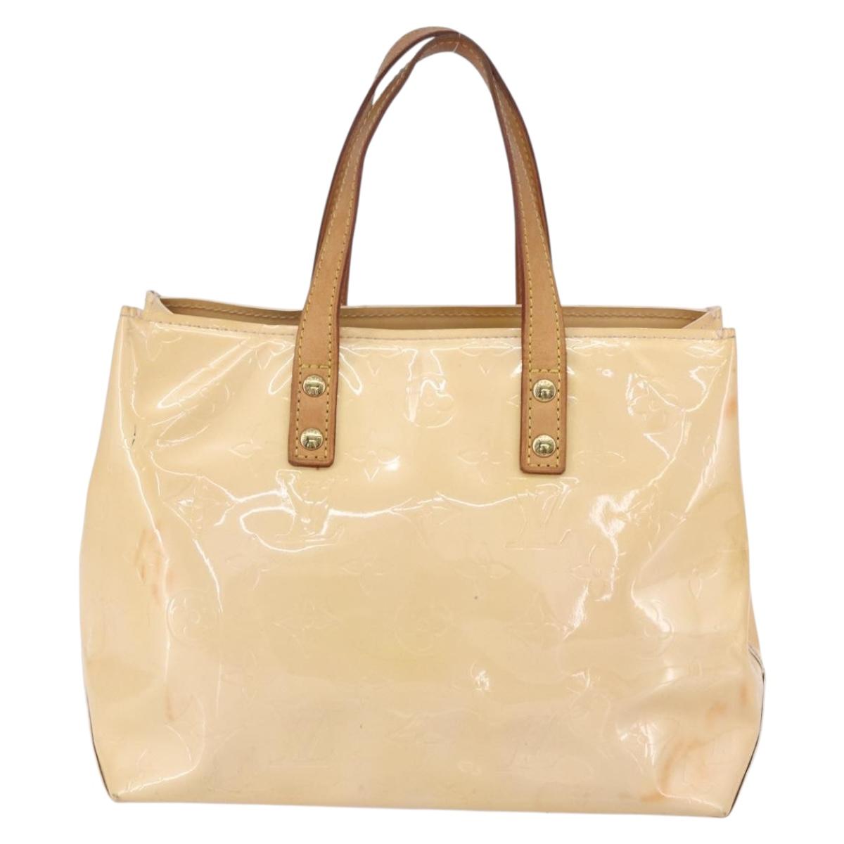 LOUIS VUITTON Monogram Vernis Reade PM Bag Marshmallow Pink M91306 Auth 150708