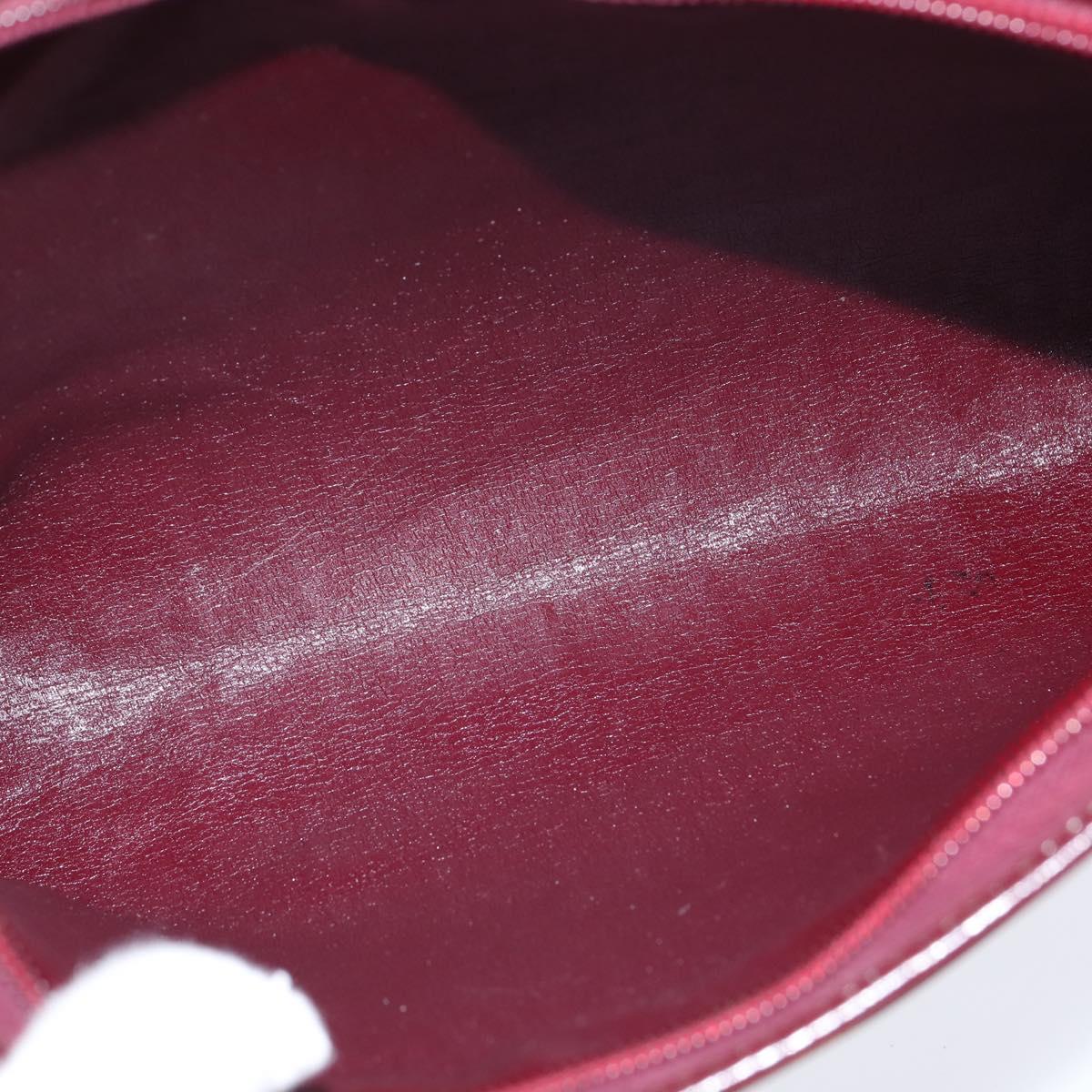 Christian Dior Trotter Canvas Shoulder Bag Red Gold Auth 150751