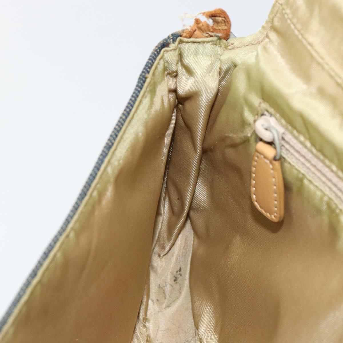 Christian Dior Maris Pearl Shoulder Bag Denim Navy Auth 150779