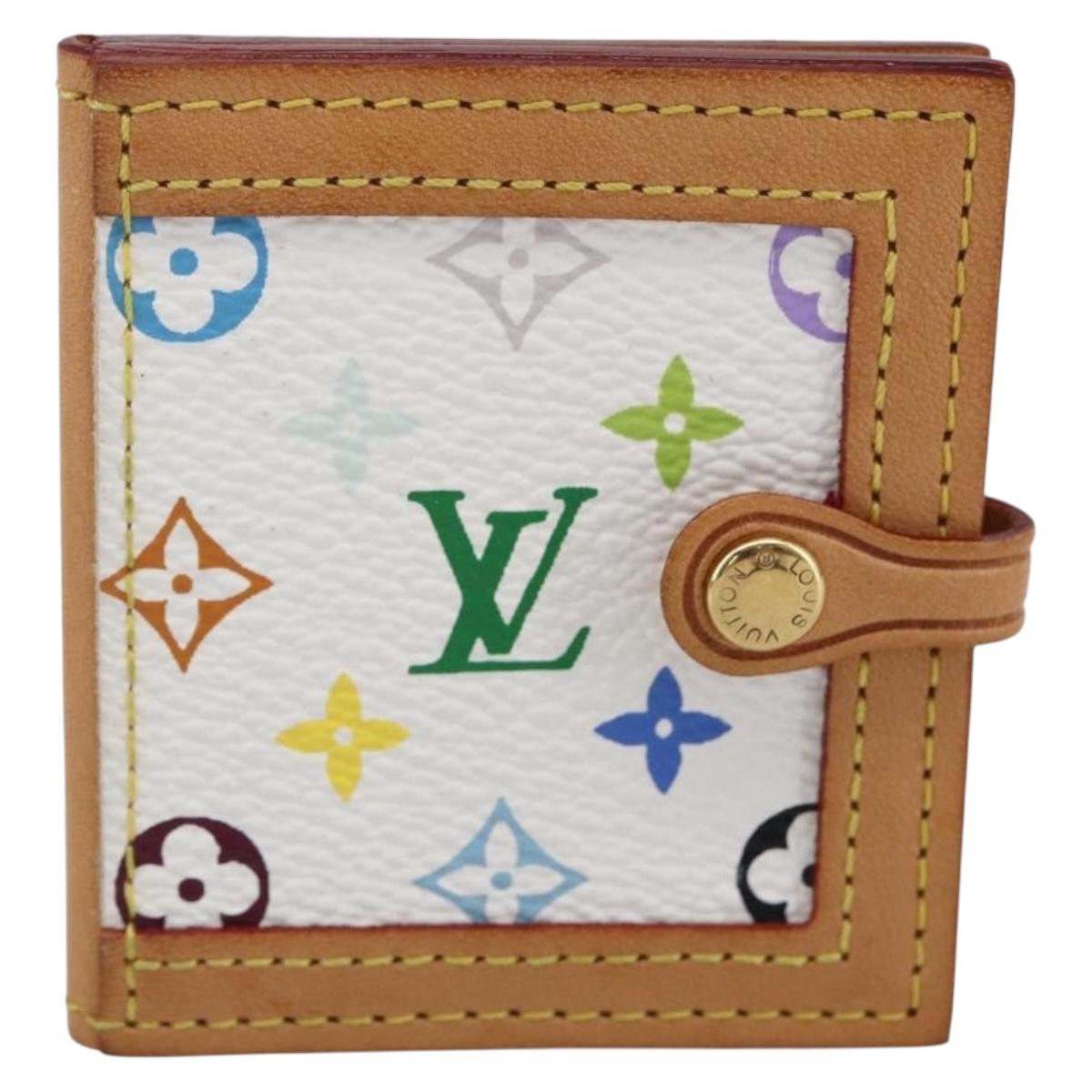 LOUIS VUITTON Multicolor Portofoto 2 Photo Frame White M58003 LV Auth 150787