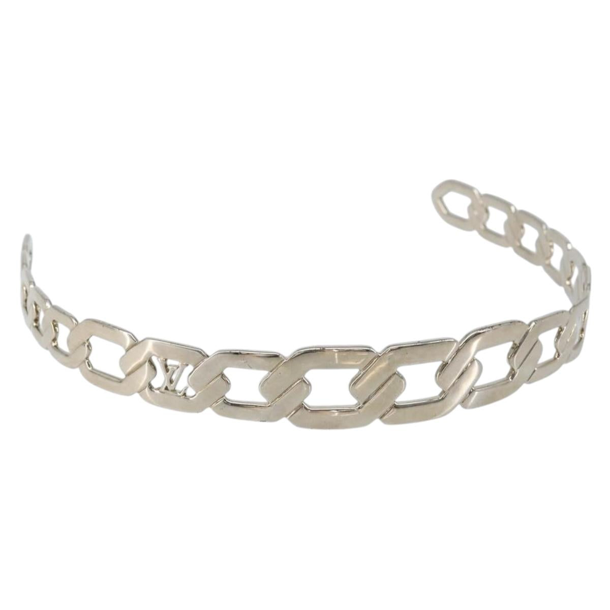 LOUIS VUITTON Katyusha metal Silver LV Auth 150791