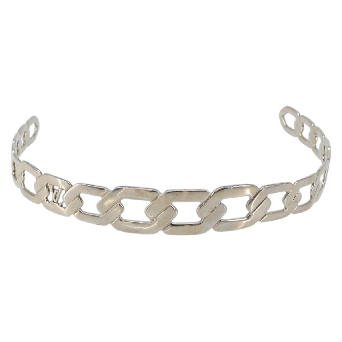 LOUIS VUITTON Katyusha metal Silver LV Auth 150791