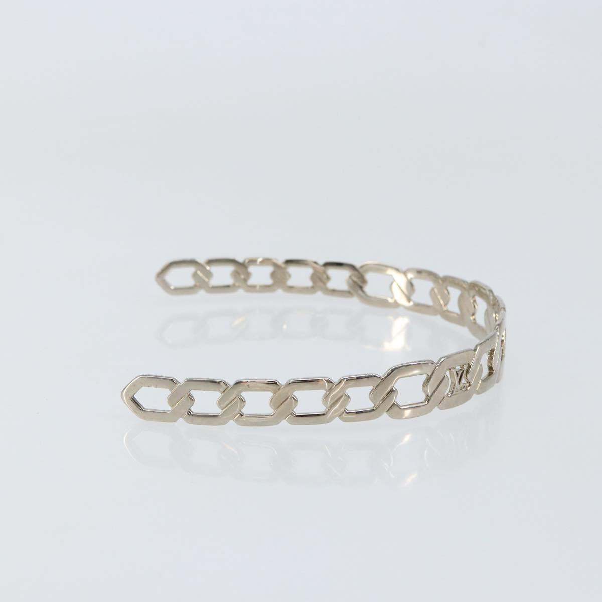 LOUIS VUITTON Katyusha metal Silver LV Auth 150791