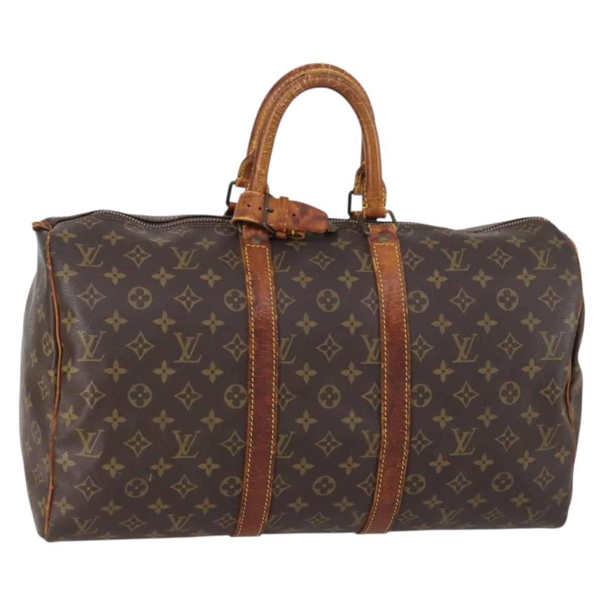 LOUIS VUITTON Monogram Keepall 45 Boston Bag M41428 LV Auth 150804