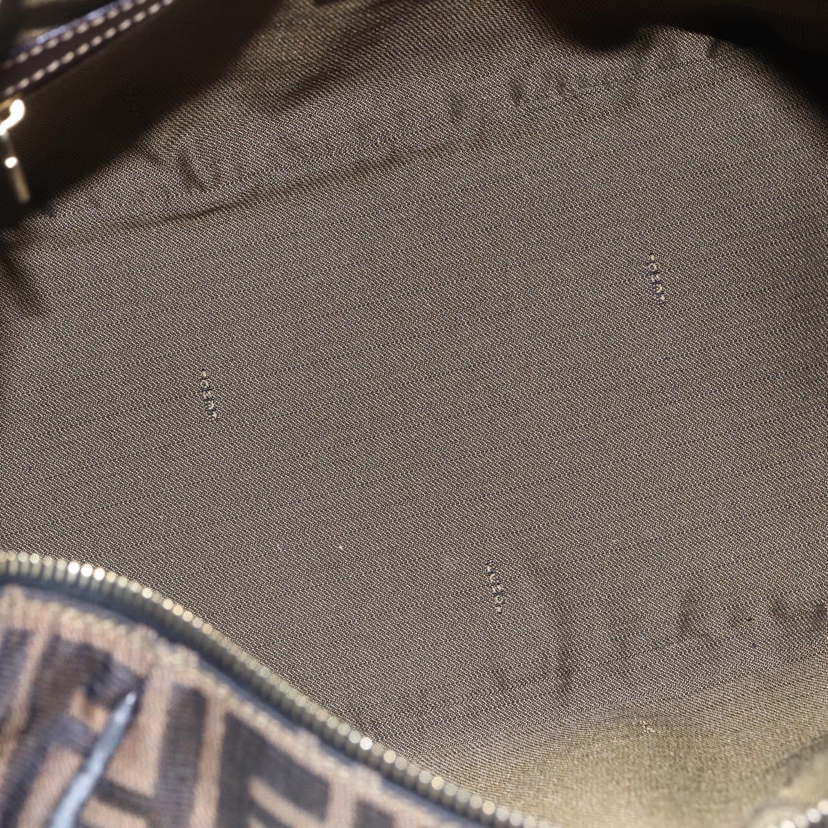 FENDI Zucca Canvas Hand Bag 2way Black Brown Auth 150808