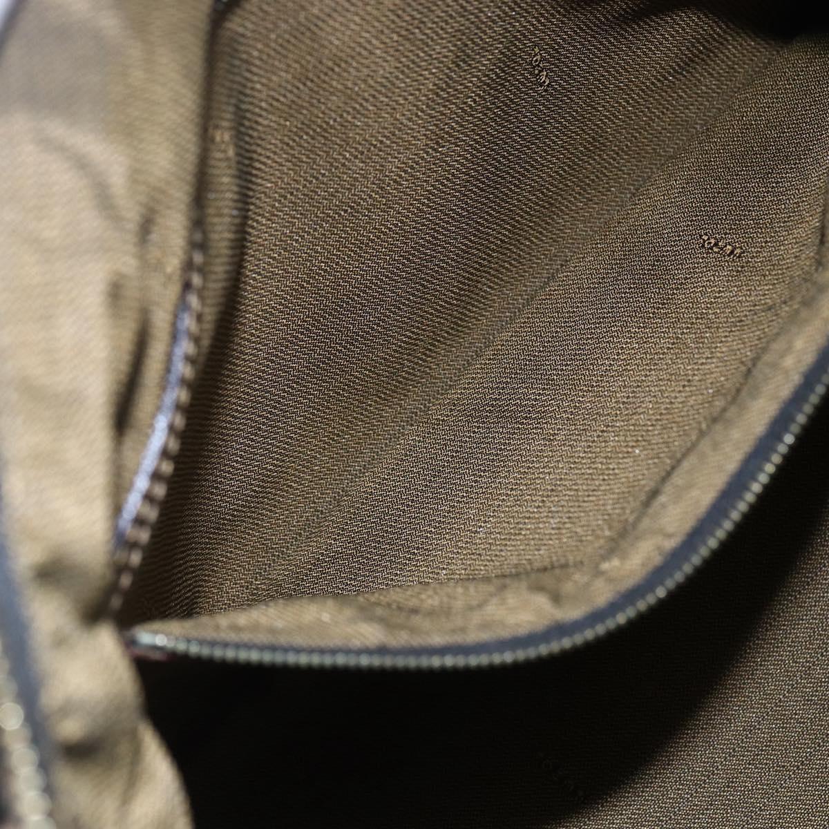 FENDI Zucca Canvas Hand Bag 2way Black Brown Auth 150808