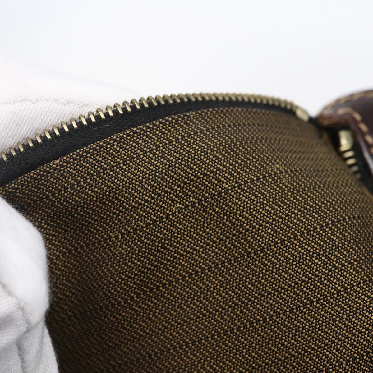 FENDI Zucca Canvas Hand Bag 2way Black Brown Auth 150808