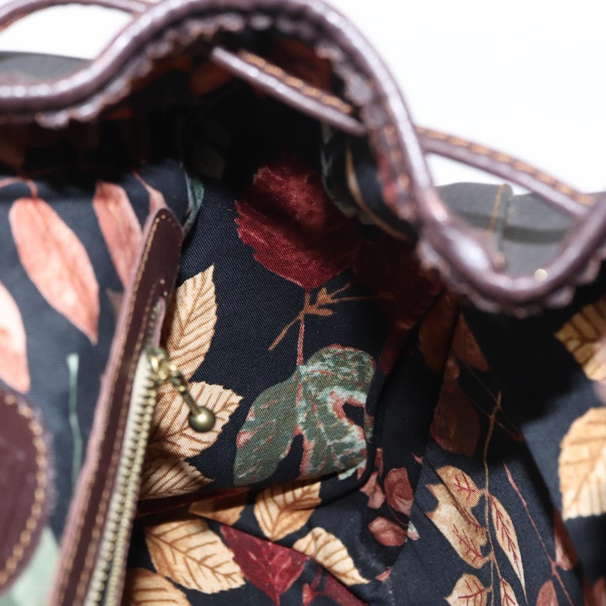 LOEWE Backpack Canvas PVC Black Gold Auth 150809