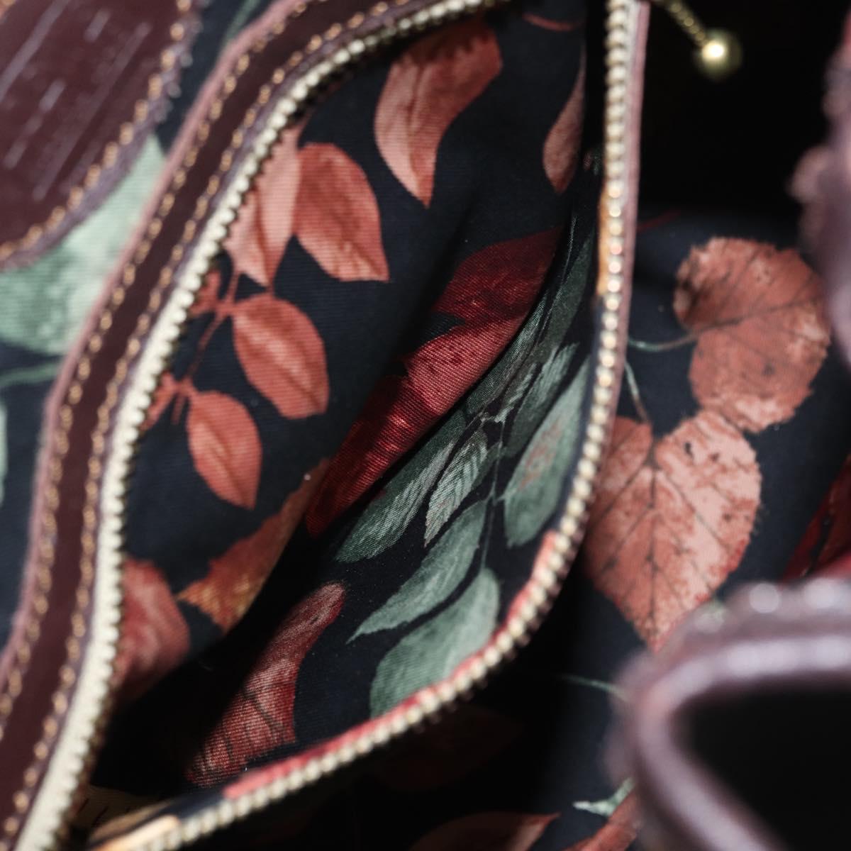 LOEWE Backpack Canvas PVC Black Gold Auth 150809