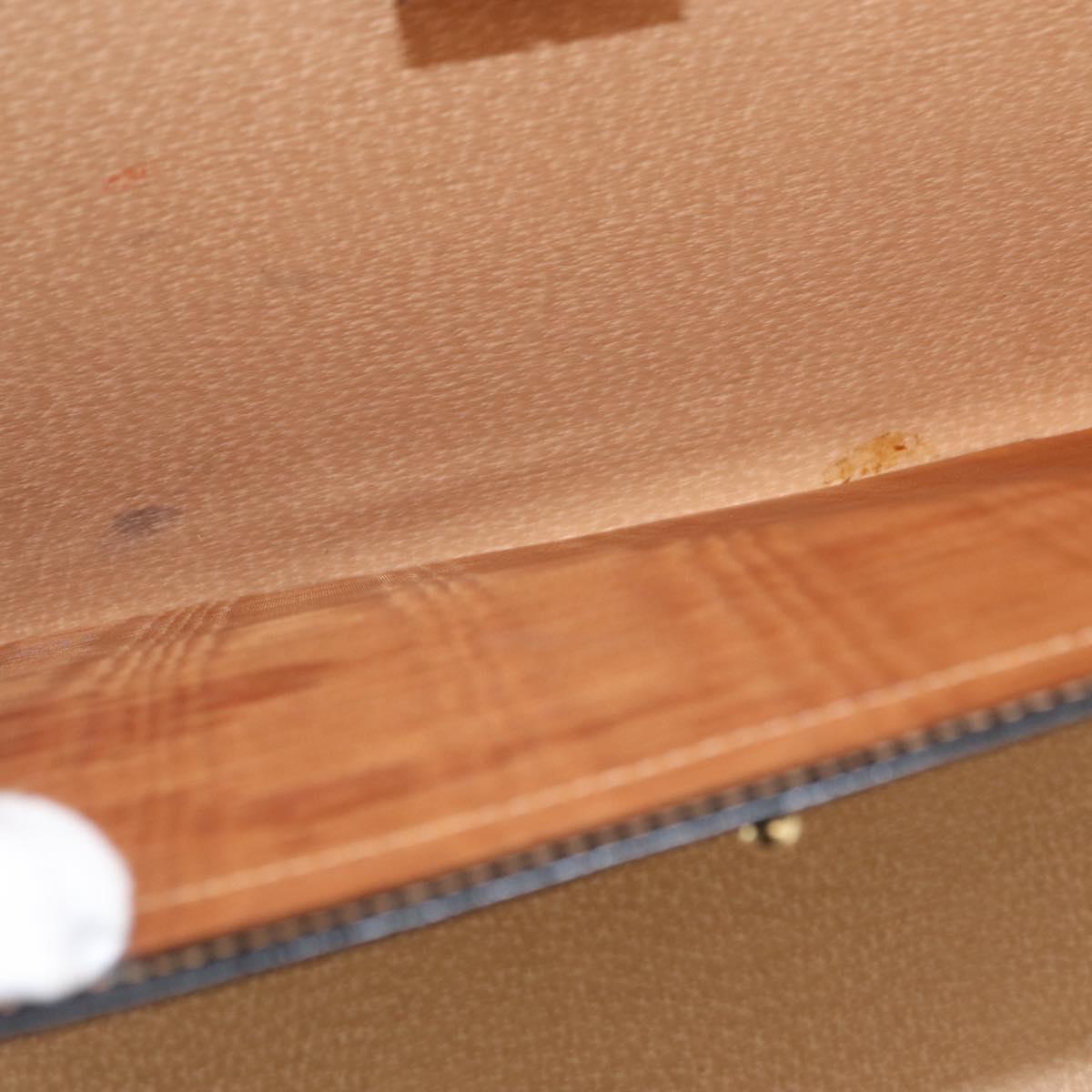 BALLY Attache Case Leather Black Gold Auth 150811