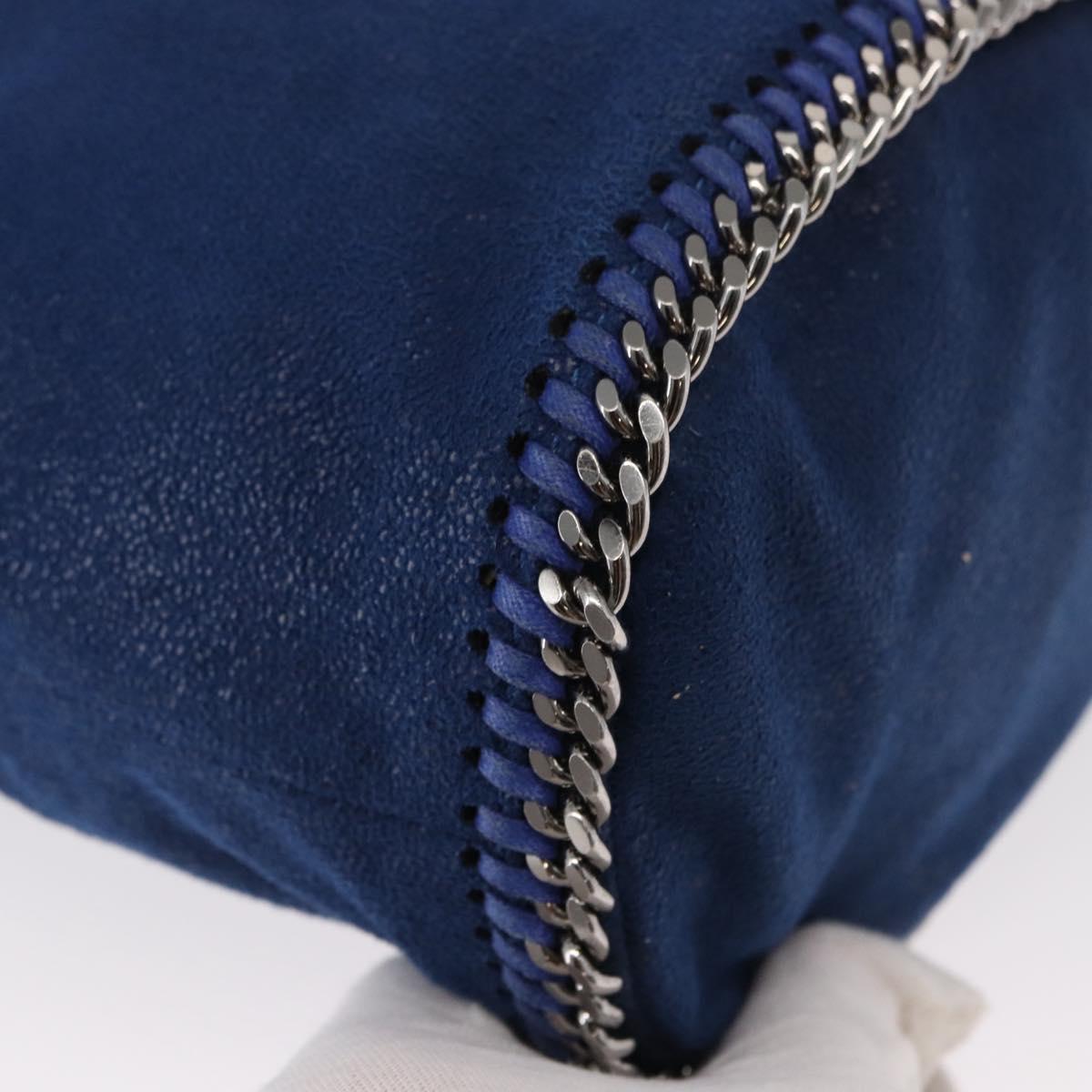 Stella MacCartney Falabella Chain Bag Polyester Blue Silver 410875 Auth 150814