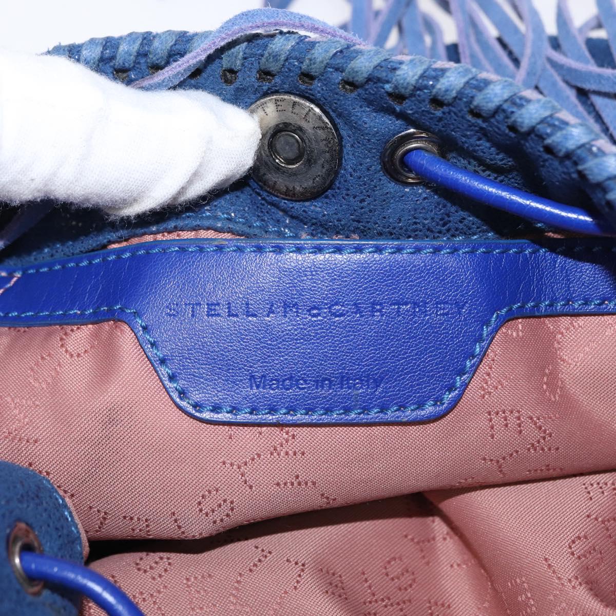 Stella MacCartney Falabella Chain Bag Polyester Blue Silver 410875 Auth 150814