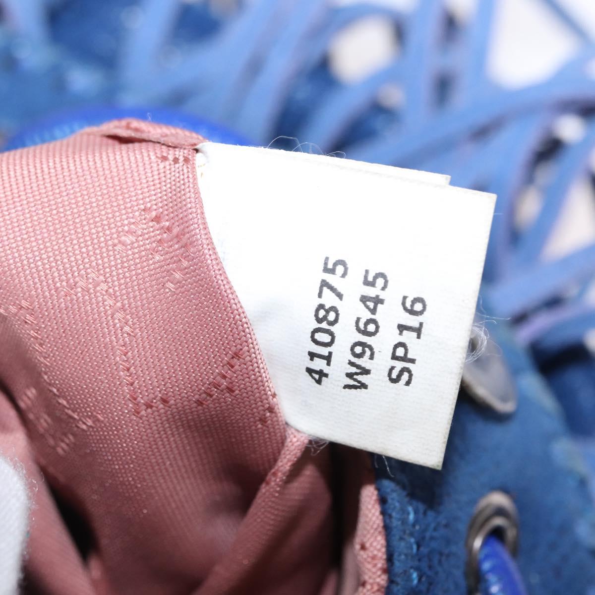 Stella MacCartney Falabella Chain Bag Polyester Blue Silver 410875 Auth 150814