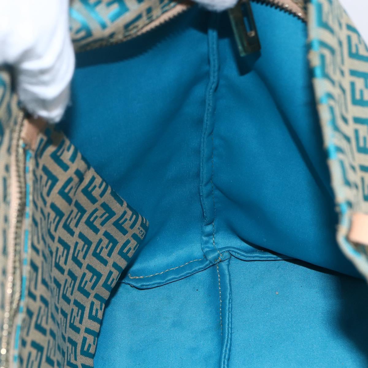 FENDI Zucchino Canvas Mamma Baguette Tote Bag Green Auth 150817