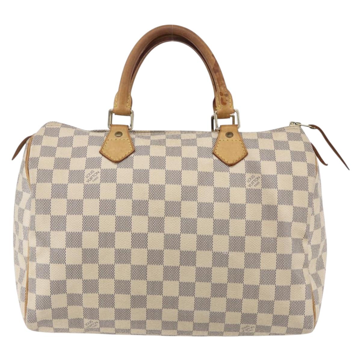 LOUIS VUITTON Damier Azur Speedy 30 Hand Bag N41533 LV Auth 150836