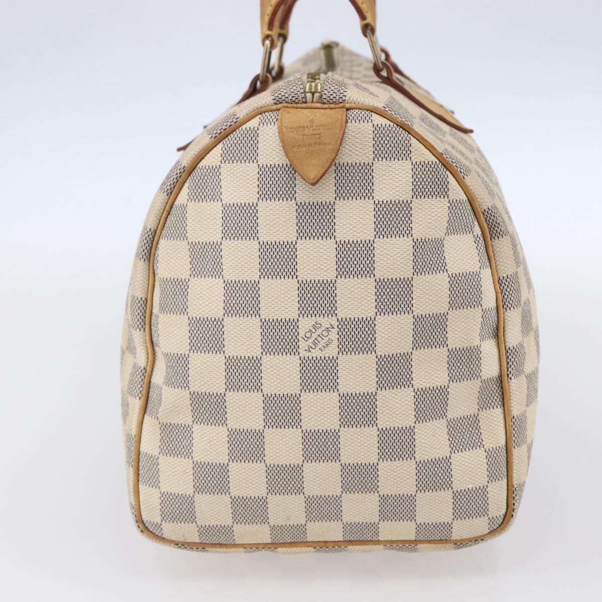 LOUIS VUITTON Damier Azur Speedy 30 Hand Bag N41533 LV Auth 150836