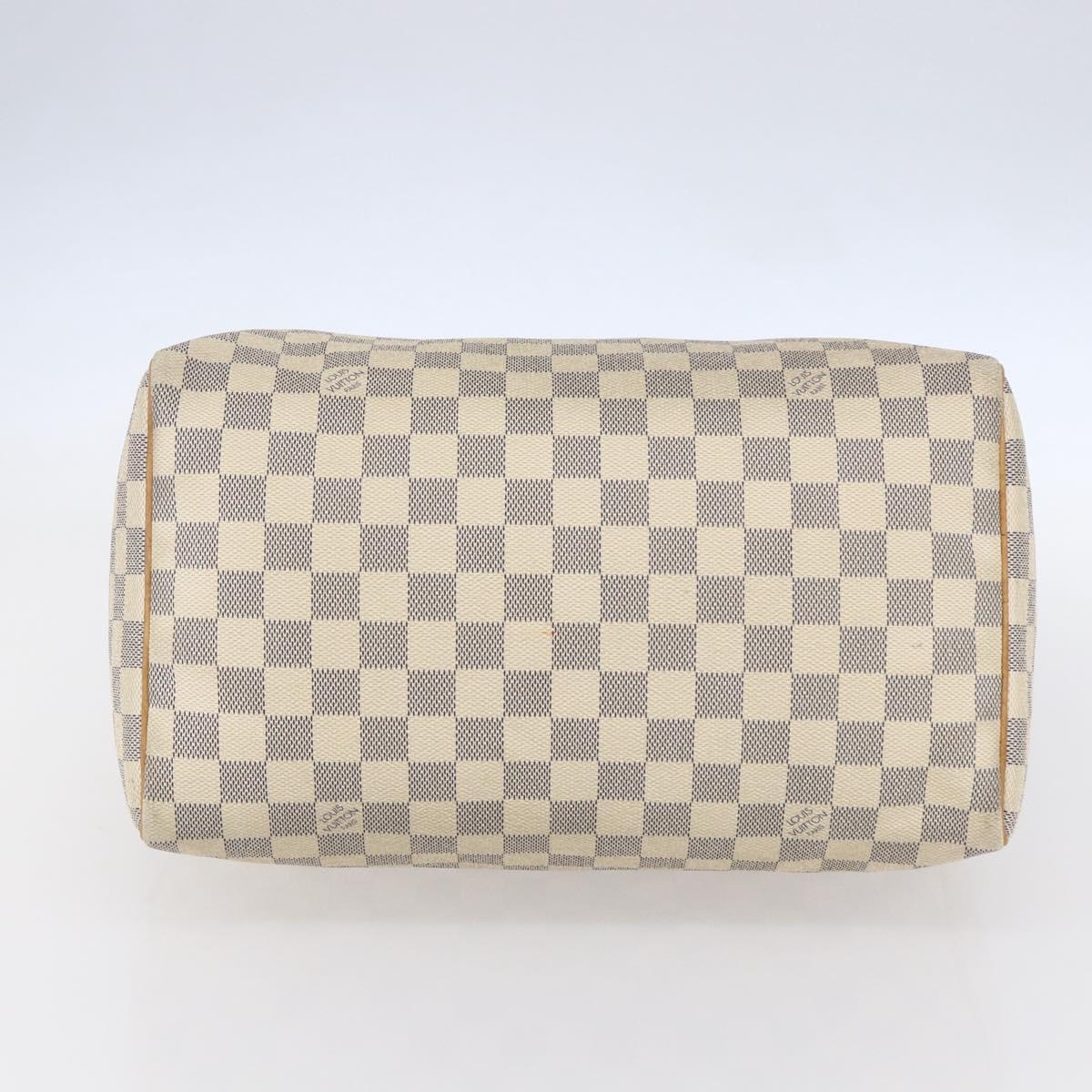 LOUIS VUITTON Damier Azur Speedy 30 Hand Bag N41533 LV Auth 150836