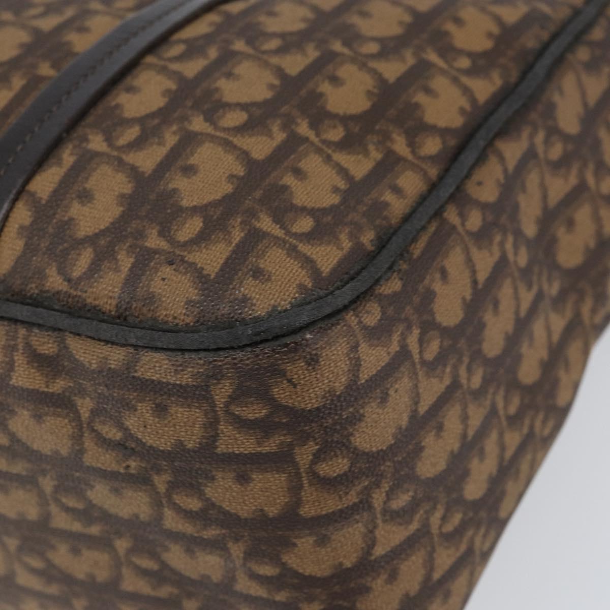 Christian Dior Trotter Canvas Chain Tote Bag PVC Romantic Navy Gold Auth 150839