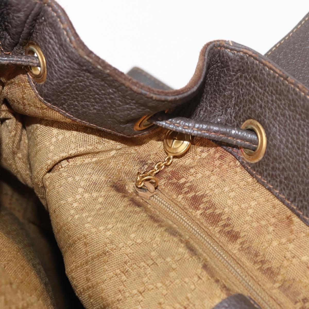 GUCCI Bamboo Backpack Suede Brown Gold 003 58 0016 Auth 150842