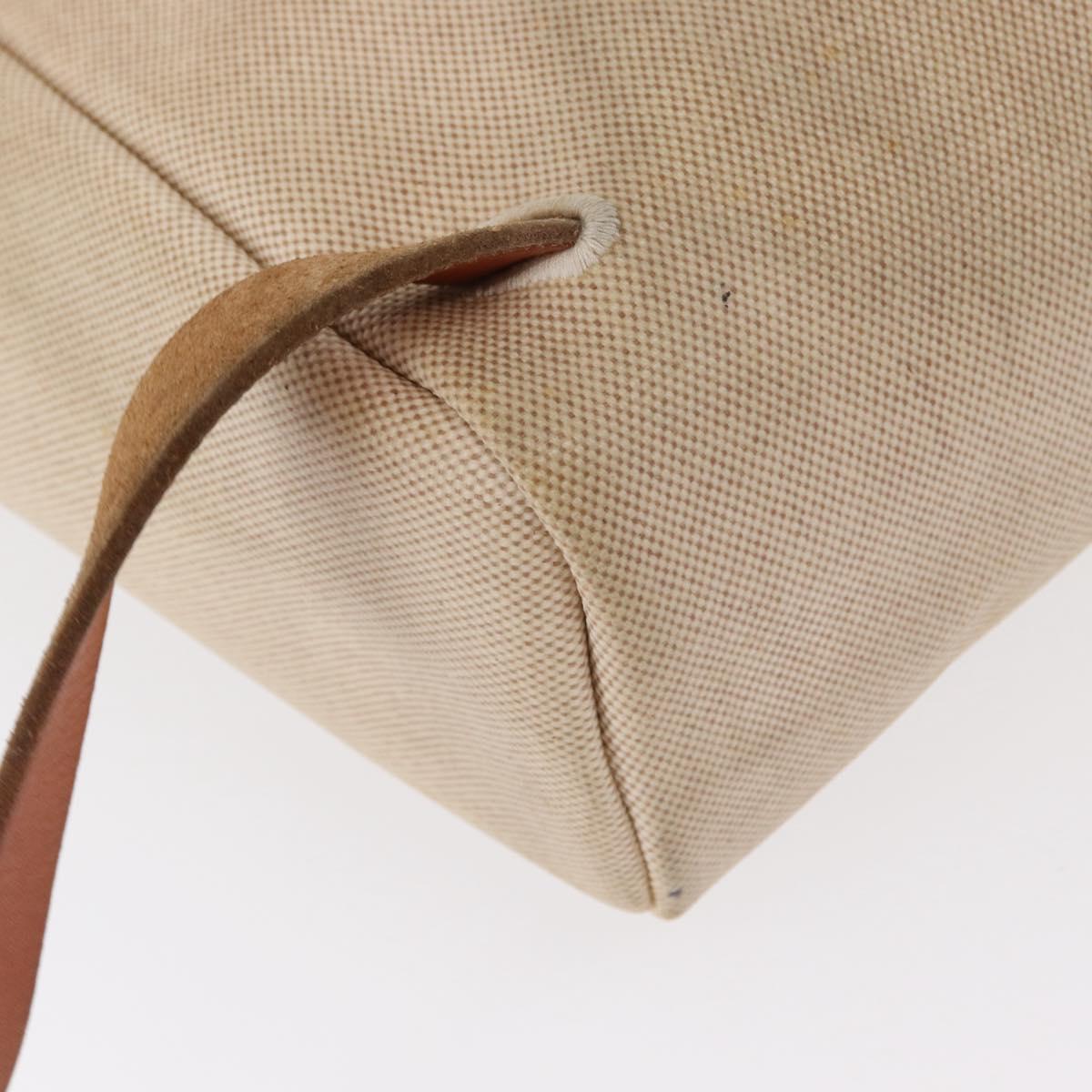 HERMES Herbag Tower Ash A Dos PM Backpack Canvas Beige Silver Auth 150848