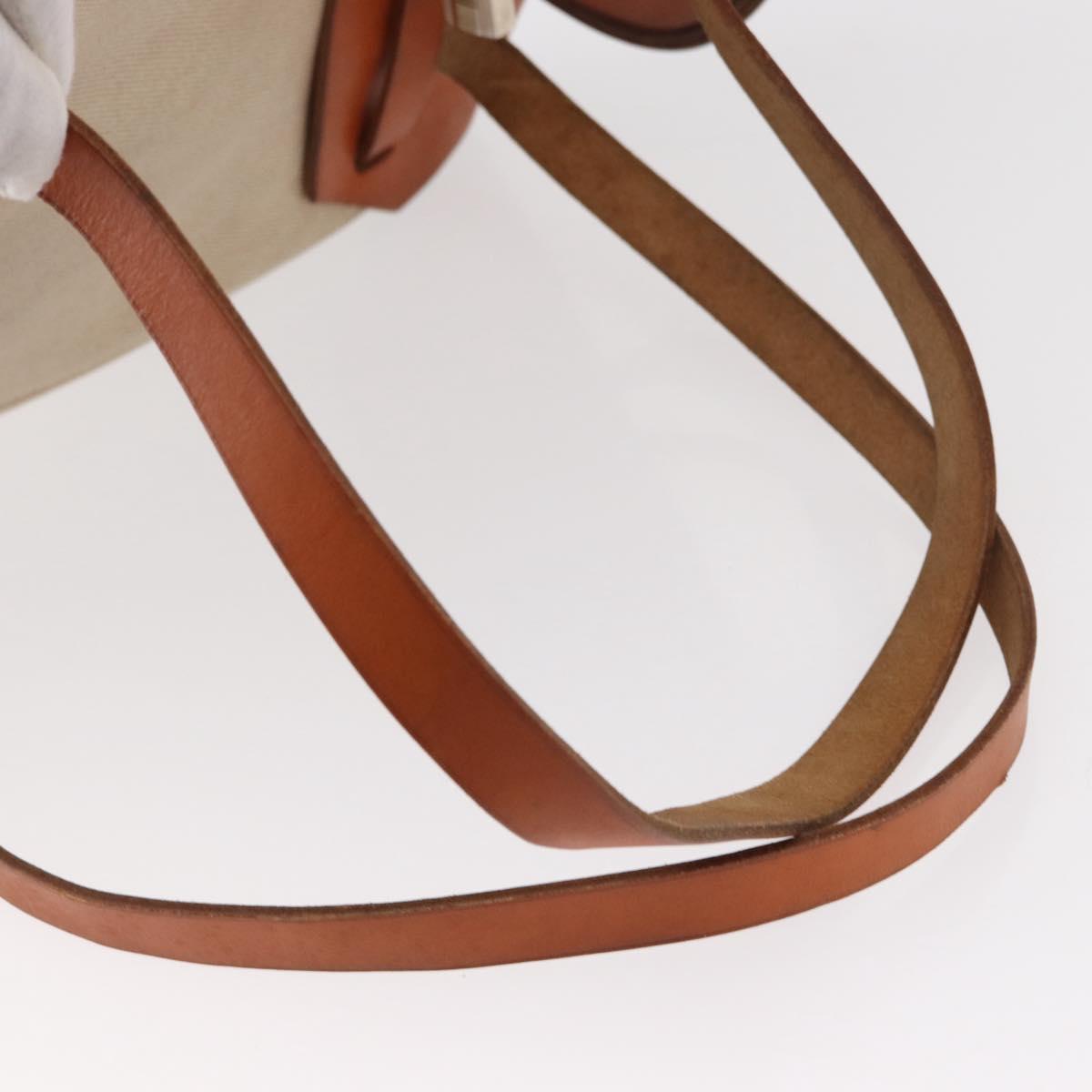 HERMES Herbag Tower Ash A Dos PM Backpack Canvas Beige Silver Auth 150848