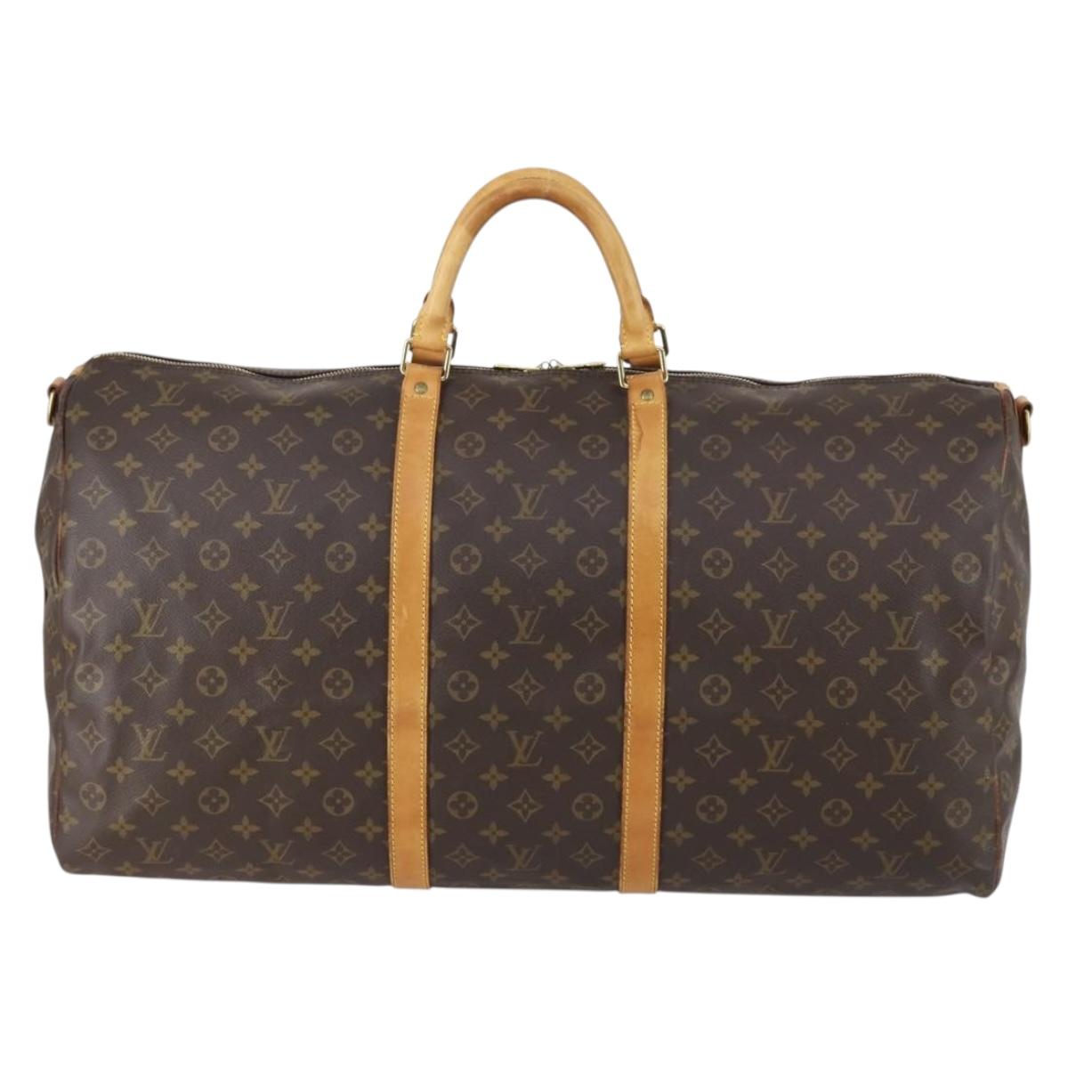 LOUIS VUITTON Monogram Keepall Bandouliere 60 Boston Bag M41412 LV Auth 150861
